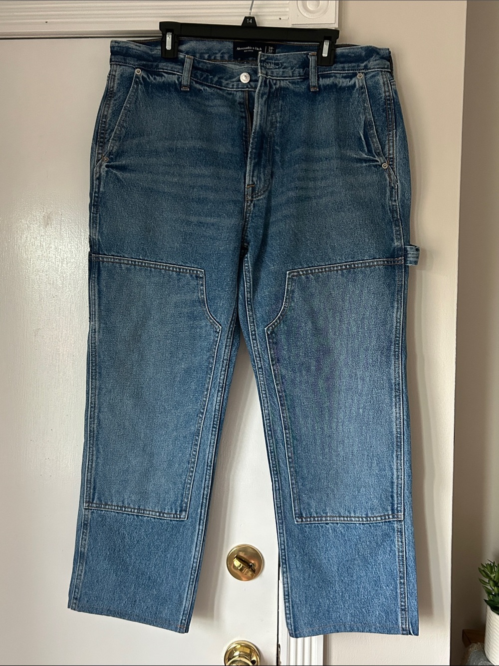 Abercrombie & Fitch Men's Blue Carpenter Jeans size 34 x 32